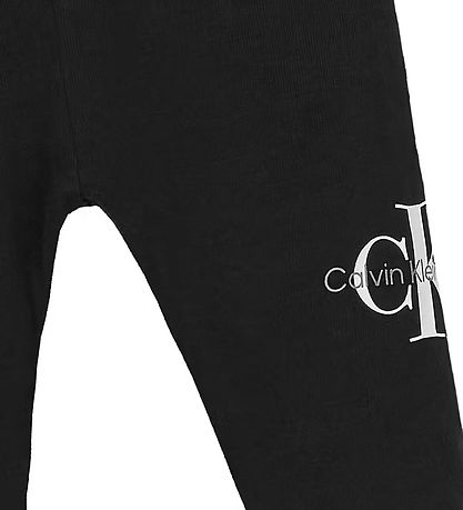 Calvin Klein Leggings - Monologo - Sort
