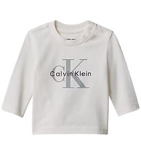 Calvin Klein Bluse - Monologo - Tofu White