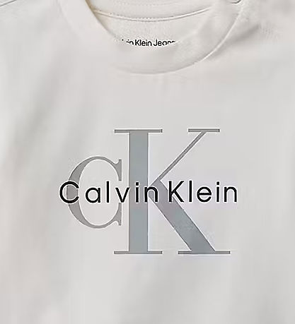 Calvin Klein Bluse - Monologo - Tofu White