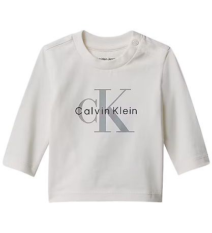 Calvin Klein Bluse - Monologo - Tofu White