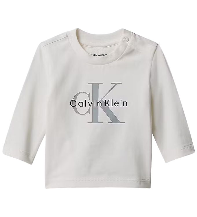 Calvin Klein Bluse - Monologo - Tofu White