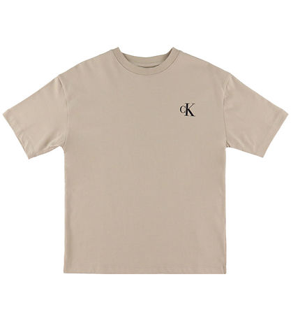 Calvin Klein T-shirt - 2-pak - Monogram - Tofu/ Hummus Beige