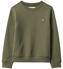 Calvin Klein Sweatshirt - Mini Badge - Dusty Olive Green