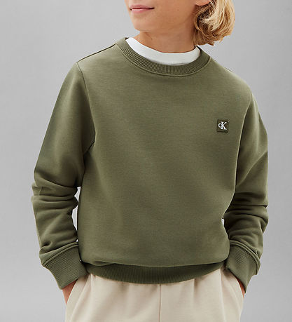 Calvin Klein Sweatshirt - Mini Badge - Dusty Olive Green