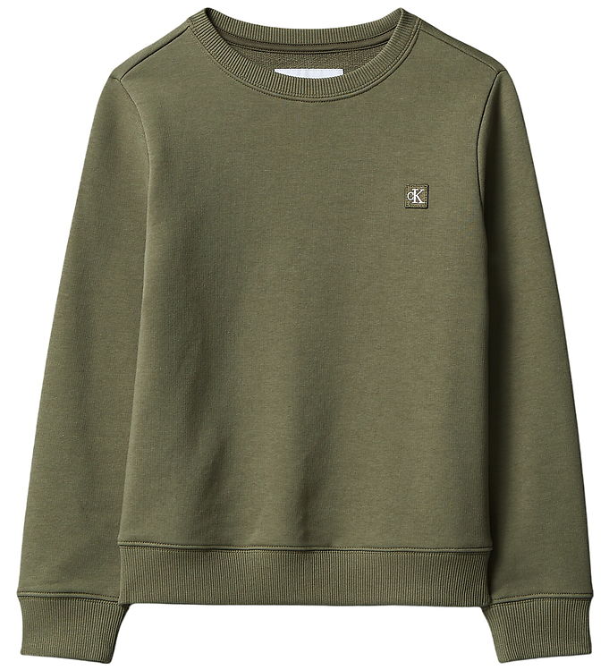 Calvin Klein Sweatshirt - Mini Badge - Dusty Olive Green