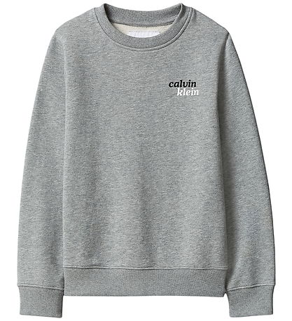 Calvin Klein Sweatshirt - Logo - Medium Grey/ Heather Grey