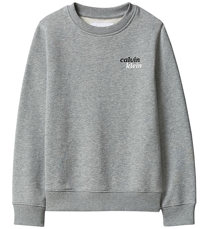 Calvin Klein Sweatshirt - Logo - Medium Grey/ Heather Grey