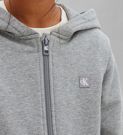 Calvin Klein Cardigan - Mini Badge - Medium Grey/ Heather Grey