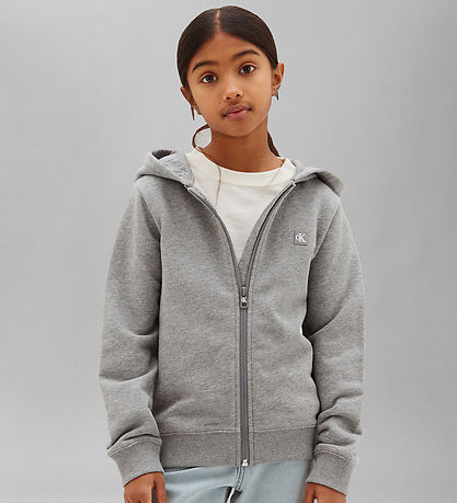 Calvin Klein Cardigan - Mini Badge - Medium Grey/ Heather Grey