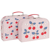 A Little Lovely Company Kuffert - 2-pak - Cherries