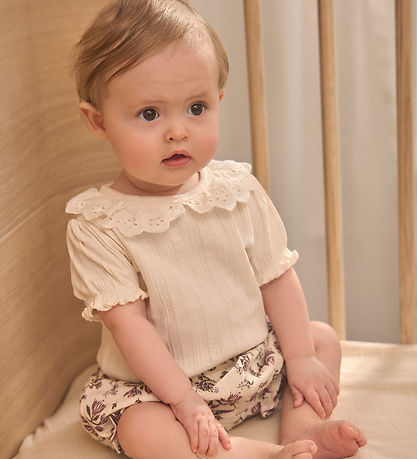 En Fant Bloomers - Floral Woven - Eggnog