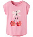 Name It T-shirt - NmfVigea - Pink Drink/Happy Cherries