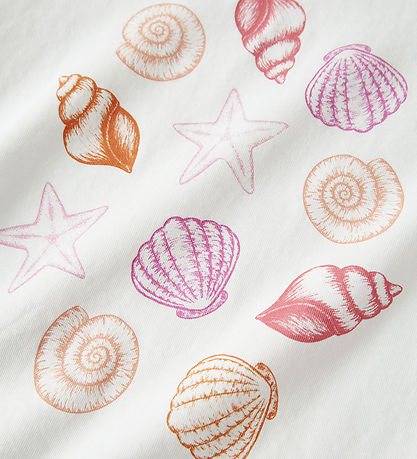 Name It T-shirt - NmfVigea - Bright White/Sea Shells