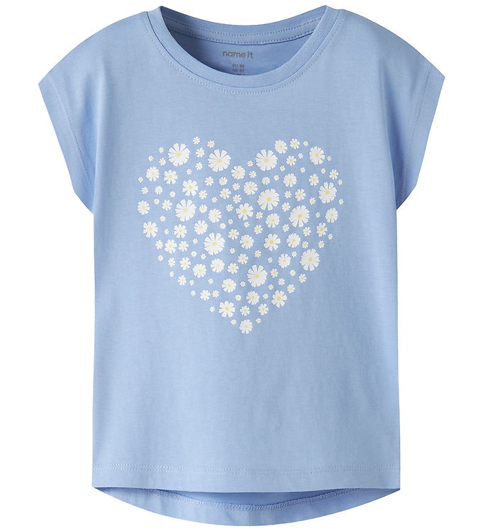 Name It T-shirt - NmfVigea - Serenity/Flower Heart