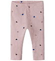 Name It Leggins - Noos - NbfNutti - Burnished Lilac/Hearts