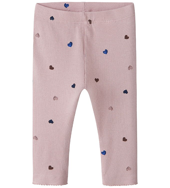 Name It Leggins - Noos - NbfNutti - Burnished Lilac/Hearts