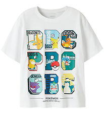 Name It T-shirt - Noos - NkmJulio - Bright White/Pokemon
