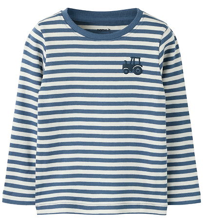 Name It Bluse - Noos - Slim - NmmVilly - Vintage Indigo/Tractor
