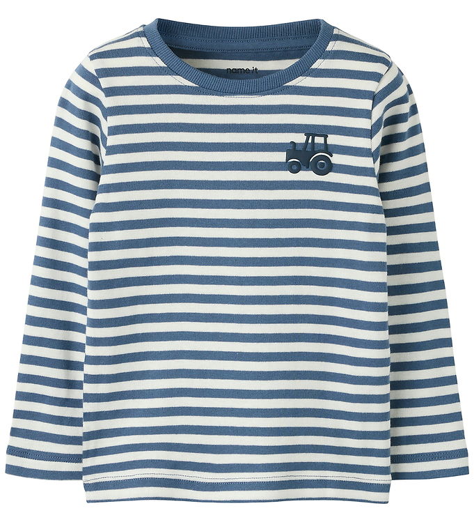 Name It Bluse - Noos - Slim - NmmVilly - Vintage Indigo/Tractor