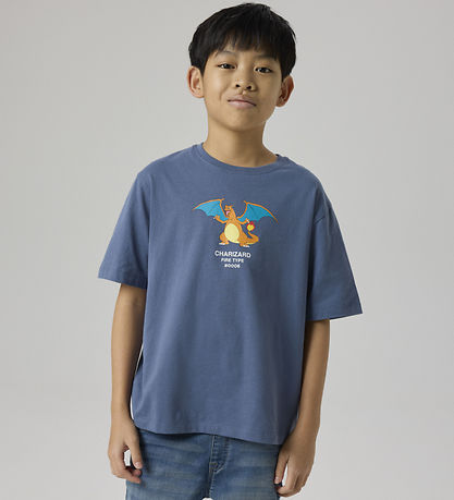 Name It T-shirt - Noos - NkmJyk - Vintage Indigo/Pokemon