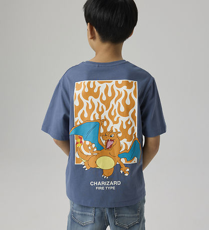 Name It T-shirt - Noos - NkmJyk - Vintage Indigo/Pokemon