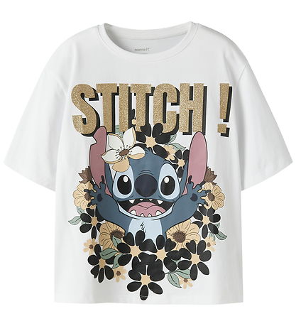 Name It T-shirt - Noos - NkfJyna - Stitch - Bright White