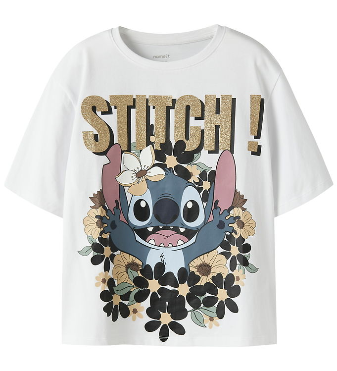 Name It T-shirt - Noos - NkfJyna - Stitch - Bright White