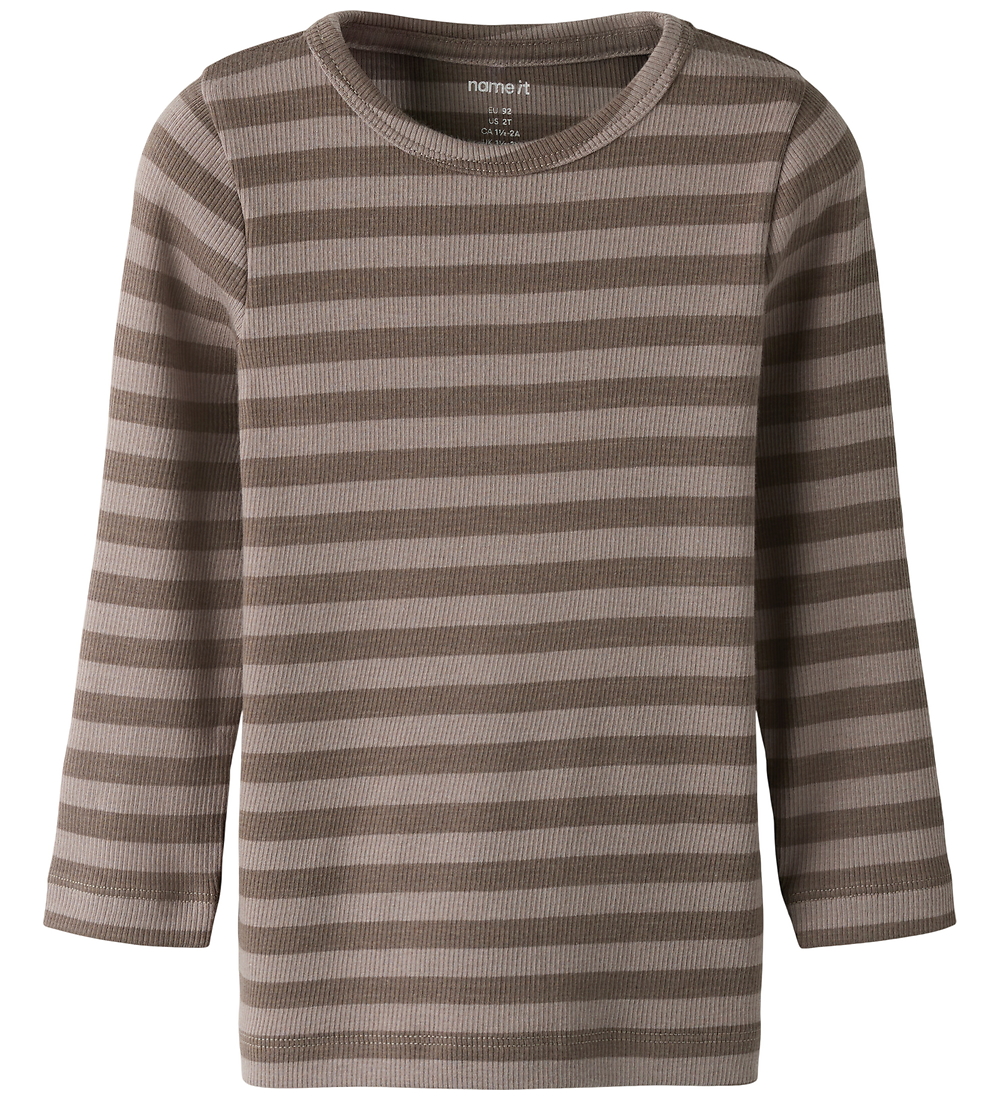Name It T-Shirt - Rib - Noos - NmnBanio - Morel/Satelliet - Name It - 3 jaar (98) - Shirts