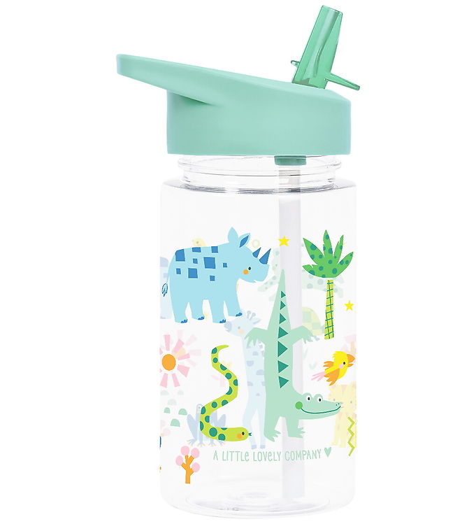 A Little Lovely Company Drikkedunk m. Sugerør - 450 ml - Jungle