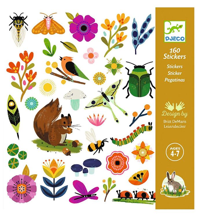Djeco Klistermærker - 160 Stk - Have billede