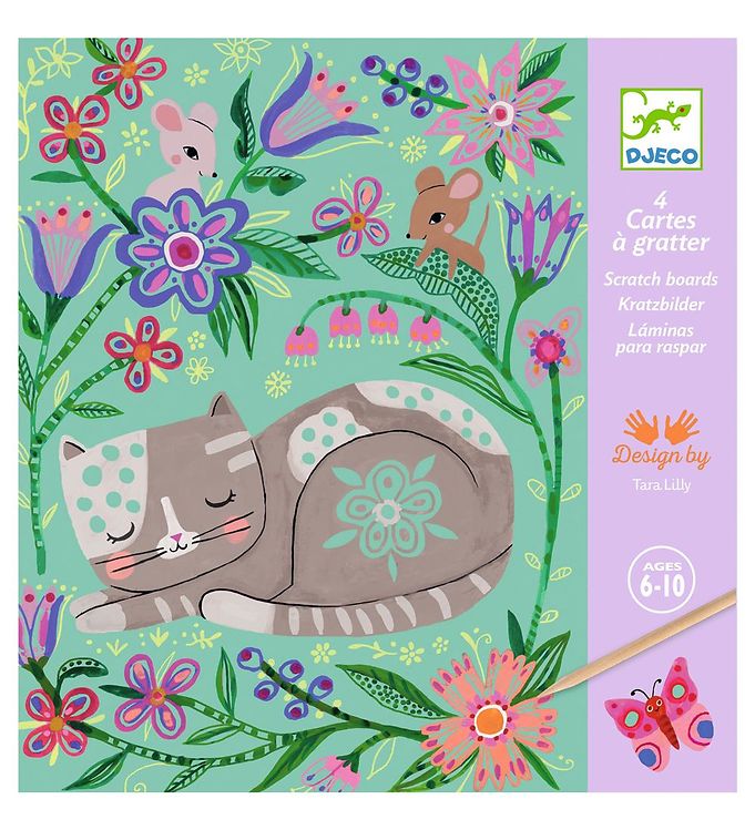 Djeco Skrabekort - 4 Stk. - Encounters