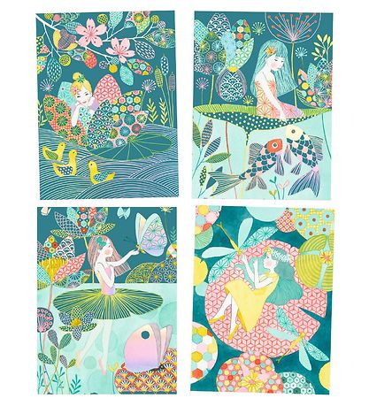 Djeco Skrabekort - 4 Stk - The pond Djeco Skrabekort - 4 Stk - The pond