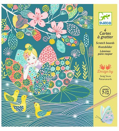 Djeco Skrabekort - 4 Stk - The pond Djeco Skrabekort - 4 Stk - The pond