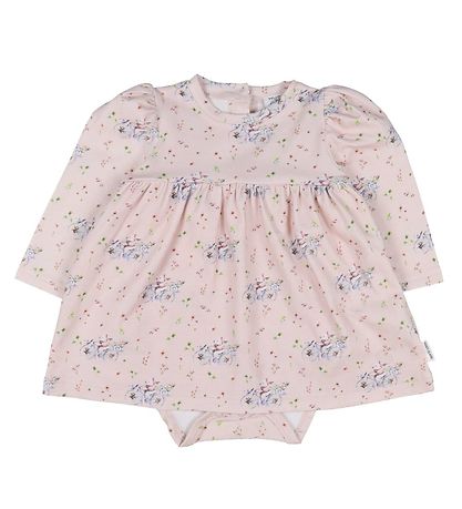 Hust and Claire Bodysuit w. Skirt l/s - Kanita - Peach Skin
