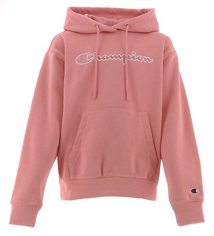 Champion Fashion Hættetrøje - Rosa m. Logo