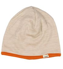 Bonnet Voksi - Laine - 2 Couches - Réversible - Mélange Sable/Ch Bonnet Voksi - Laine - 2 Couches - Réversible - Mélange Sable/Ch