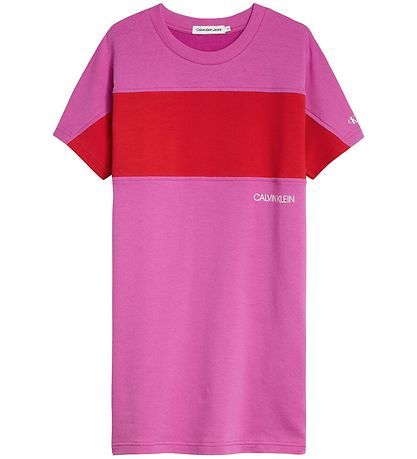 Calvin Klein Kjole - Colour Block - Lucky Pink/Red Calvin Klein Kjole - Colour Block - Lucky Pink/Red