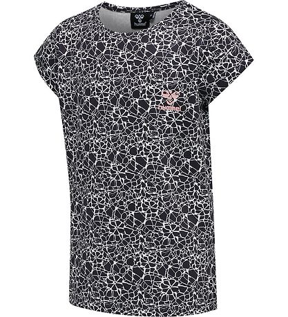 Hummel T-shirt - hmlNanna - Sort/Hvid