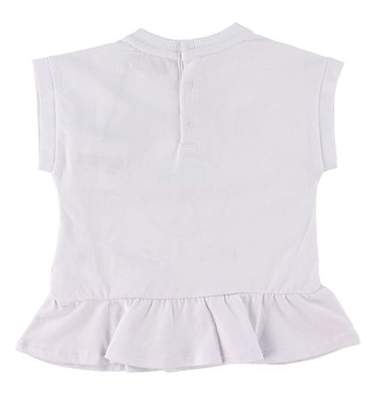 Moschino T-shirt/Leggings - Hvid/Sort m. Sort/Similisten
