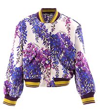Dolce & Gabbana Cardigan - Renaissance - Hvid/Lilla m. Blomster Dolce & Gabbana Cardigan - Renaissance - Hvid/Lilla m. Blomster