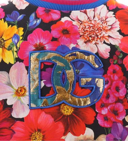 Dolce & Gabbana Sweatshirt - Renaissance - Multifarvet m. Blomst Dolce & Gabbana Sweatshirt - Renaissance - Multifarvet m. Blomst