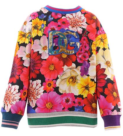 Dolce & Gabbana Sweatshirt - Renaissance - Multifarvet m. Blomst Dolce & Gabbana Sweatshirt - Renaissance - Multifarvet m. Blomst