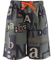 Dolce & Gabbana Badeshorts - Reborn To Live - Armygrøn m. Print