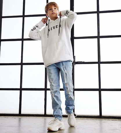 Hound Jeans - Straight w.Holes - Light Denim