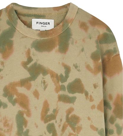 Finger In The Nose Sweatshirt - Wave - Khaki Tie & Dye Finger In The Nose Sweatshirt - Wave - Khaki Tie & Dye