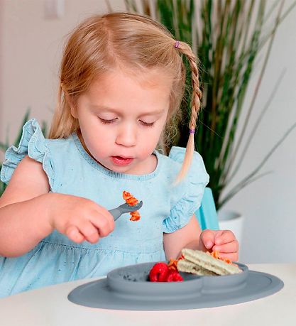 EzPz Bestiksæt - 2-Pak - Silikone - Grå EzPz Bestiksæt - 2-Pak - Silikone - Grå