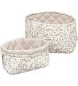 Cam Cam Opbevaringskurv - 2-pak - 22x15/24x17 cm - Quilted - Lie