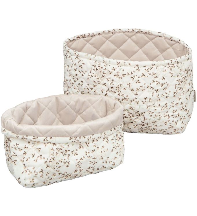 Cam Cam Opbevaringskurv - 2-pak - 22x15/24x17 cm - Quilted - Lie