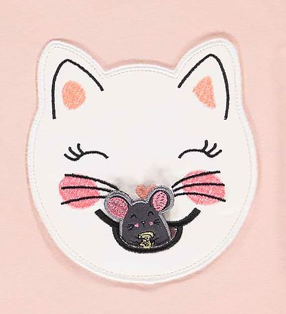 Freds World T-shirt - Hello Cats - Rose Cream Freds World T-shirt - Hello Cats - Rose Cream