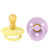 BIBS Colour Sutter - 2-pak - Str. 2 - Rund - Sunshine/Violet Sky BIBS Colour Sutter - 2-pak - Str. 2 - Rund - Sunshine/Violet Sky